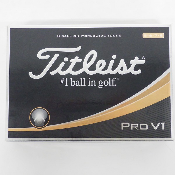 実際に弊社で買取させて頂いた【未使用/オウンネーム】Titleist/タイトリスト PRO V1 ゴルフボール ホワイト 1ダースの画像 2枚目