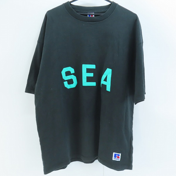 実際に弊社で買取させて頂いたRUSSELL ATHLETIC × ATMOS × WIND AND SEA コラボ プリント Tシャツ XL