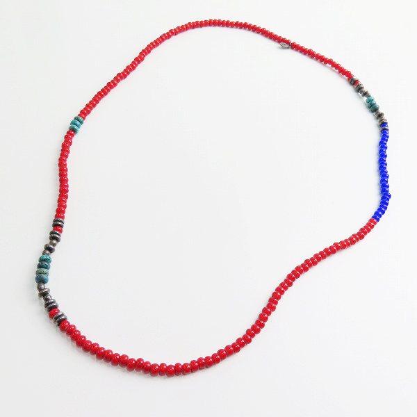 実際に弊社で買取させて頂いたAMP JAPAN/アンプジャパン ビーズ ネックレス レッド/ブルー