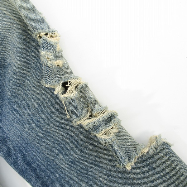 実際に弊社で買取させて頂いたSWAGGER/スワッガー ダメージ加工 デニムジャケット/Lの画像 6枚目