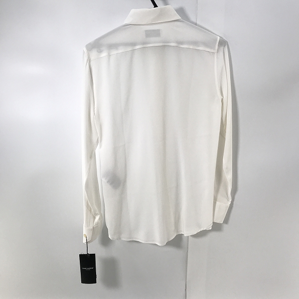 実際に弊社で買取させて頂いた(2)【未使用】SAINT LAURENT/サンローラン シルク100％ 長袖シャツ 510433 Y100W/F36の画像 1枚目
