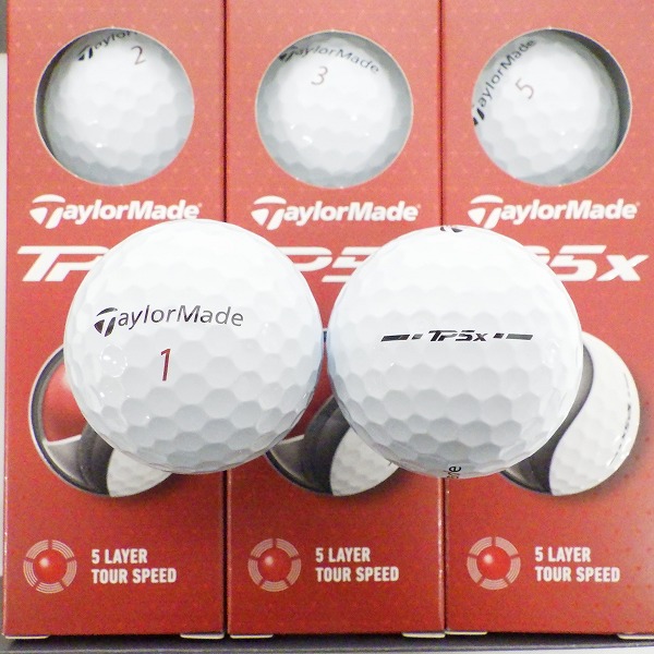 実際に弊社で買取させて頂いたTaylorMade/テーラーメイド TP5x 2024年モデル ゴルフボール ホワイト 1ダースの画像 1枚目