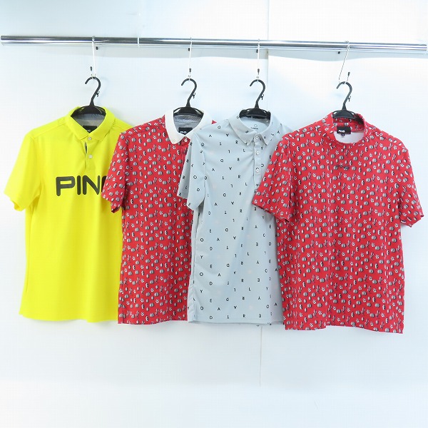 実際に弊社で買取させて頂いたTaylorMade/テーラーメイド PING/ピン ポロシャツ 4点セット