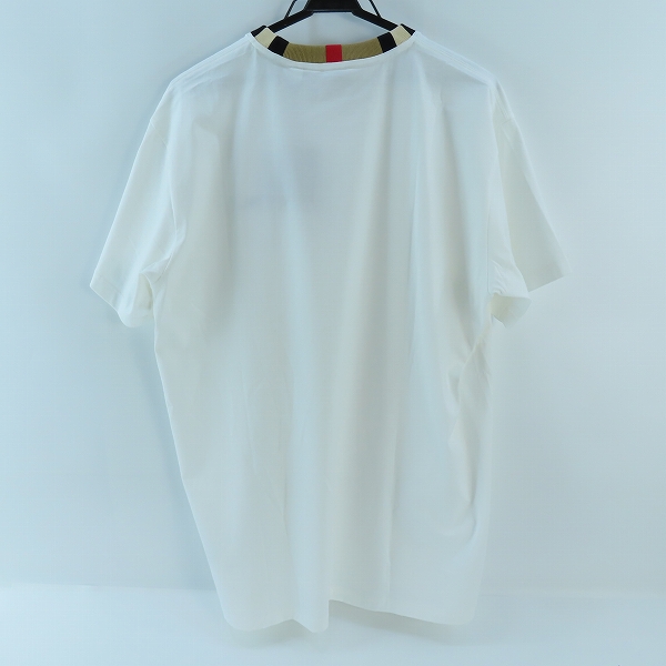 実際に弊社で買取させて頂いた【未使用】BURBERRY/バーバリー ロゴ刺繍 半袖Tシャツ オフホワイト 8078115/Sの画像 1枚目