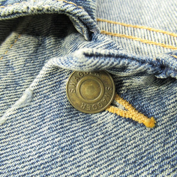 実際に弊社で買取させて頂いたSWAGGER/スワッガー ダメージ加工 デニムジャケット/Lの画像 8枚目