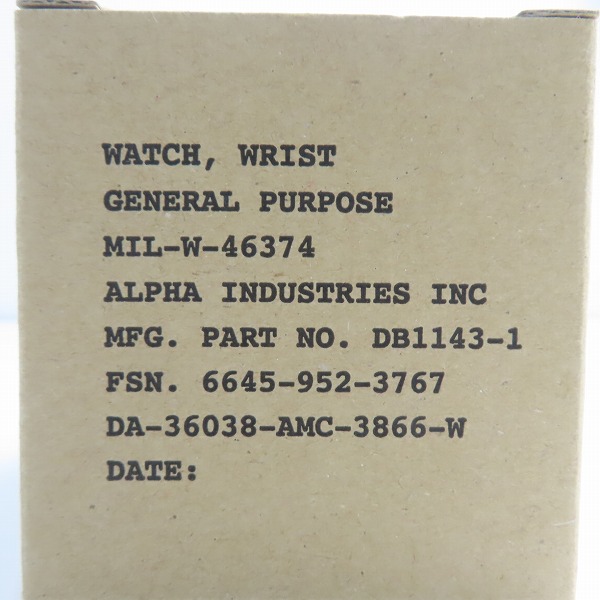 実際に弊社で買取させて頂いたALPHA INDUSTRIES/アルファインダストリーズ ミリタリーウォッチ ALW-46374の画像 6枚目