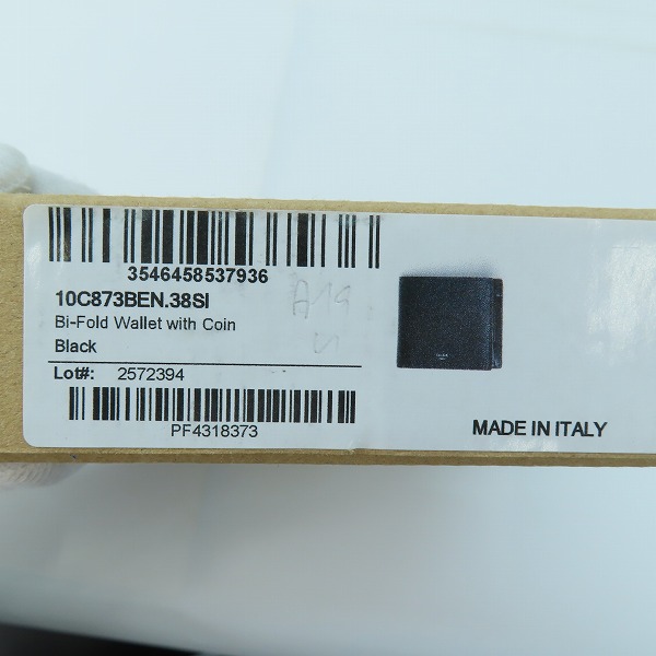 実際に弊社で買取させて頂いたCELINE/セリーヌ グレインドカーフスキン バイフォールドウォレット/二つ折り財布 BLACK 10C87-3BEN-38SIの画像 9枚目