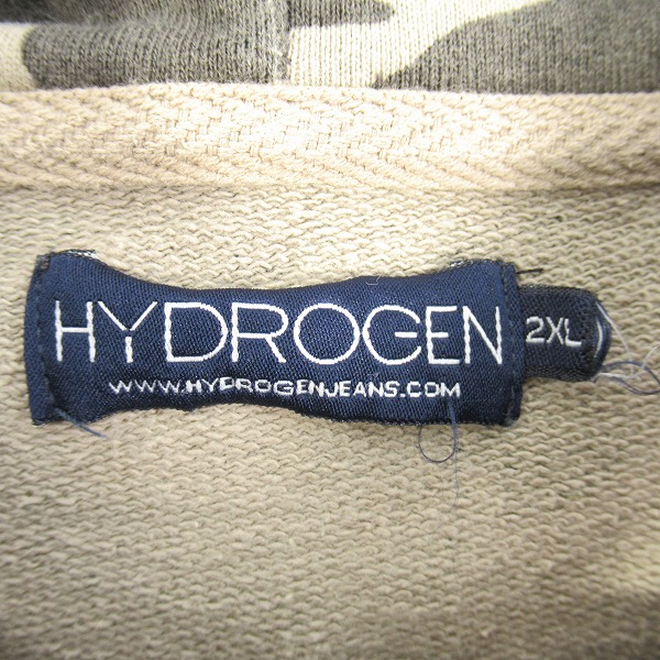 実際に弊社で買取させて頂いたHYDROGEN/ハイドロゲン 迷彩/カモフラ柄 ジップアップパーカー/XXLの画像 2枚目