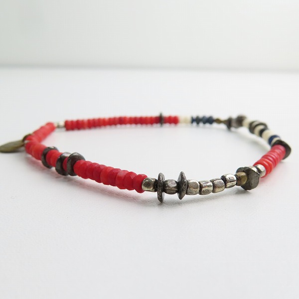 実際に弊社で買取させて頂いたAMP JAPAN/アンプジャパン ビーズ チャーム付き アンクレット レッドの画像 2枚目