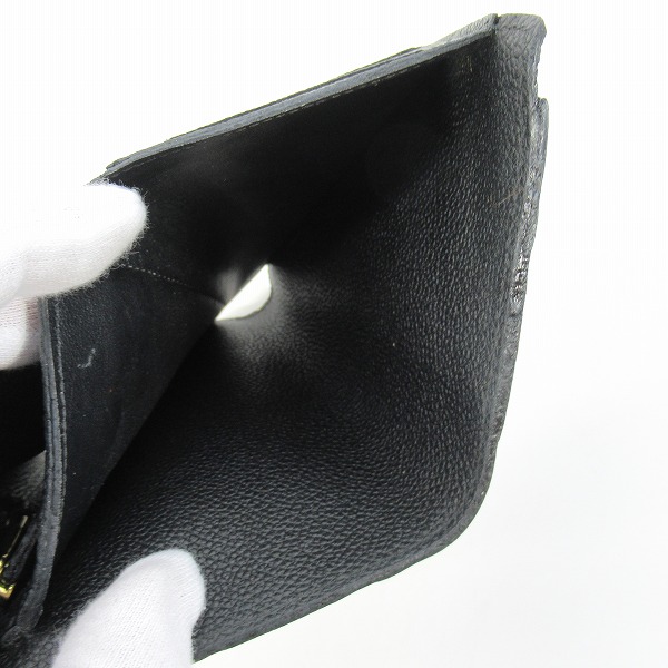 実際に弊社で買取させて頂いたLOUIS VUITTON/ルイヴィトン モノグラム アンプラント 三つ折り財布 ウォレット ブラックの画像 5枚目