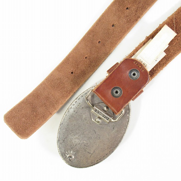 実際に弊社で買取させて頂いたDIESEL/ディーゼル ROYAL ROCK バックル レザーベルト 85の画像 2枚目