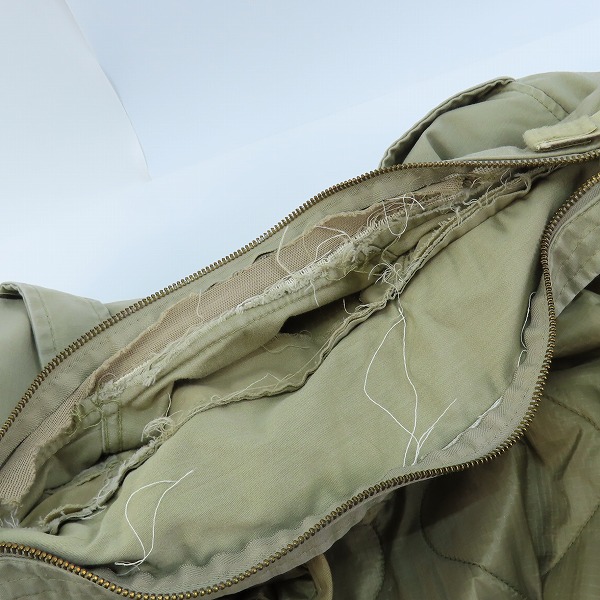 実際に弊社で買取させて頂いたALPHA INDUSTRIES/アルファインダストリーズ M-65型 USA製ミリタリージャケット 8415-01-099-7836/Sの画像 6枚目