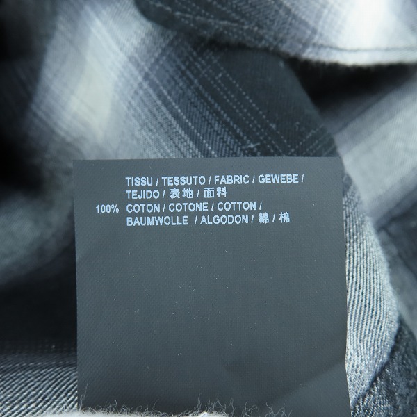 実際に弊社で買取させて頂いたSAINT LAURENT PARIS/サンローラン・パリ 16SSオンブレチェックウエスタン長袖シャツ 455433 Y019P/Mの画像 4枚目