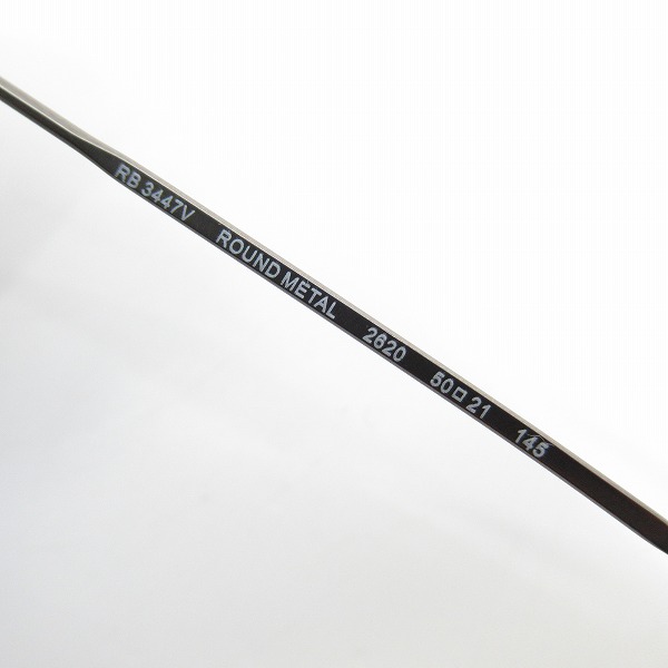 実際に弊社で買取させて頂いたRayBan/レイバン  度入り 眼鏡/メガネフレーム Round Metal RB3447Vの画像 4枚目