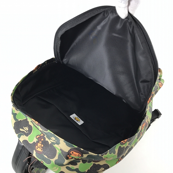 実際に弊社で買取させて頂いた【未使用】A BATHING APE/アベイシングエイプ BABY MILO ABC CAMO LARGE BACKPACK バックパック リュックサックの画像 3枚目