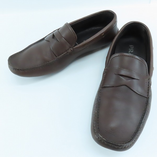 実際に弊社で買取させて頂いたPRADA/プラダ レザー ドライビング/スリッポンシューズ/6