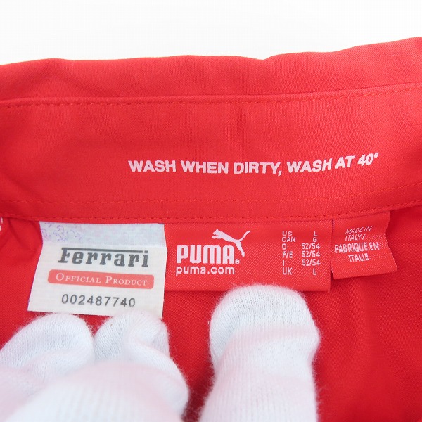 実際に弊社で買取させて頂いたPUMA/プーマ  フェラーリ Formula1/F1  半袖シャツ 002487740/Lの画像 4枚目