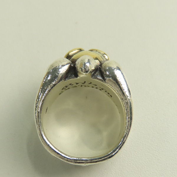 実際に弊社で買取させて頂いたBWL/ビルウォールレザー トライバルバンドブロンズスカルリング 19-21号の画像 5枚目