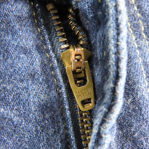 実際に弊社で買取させて頂いたGANRYU/ガンリュウ 15AW セルビッジ サルエルデニムパンツ インディゴ EP-P001 Sの画像 7枚目