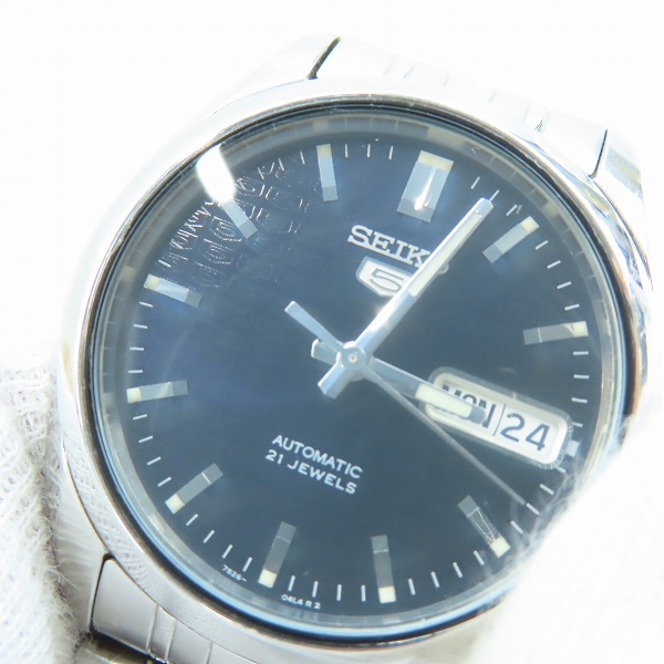 実際に弊社で買取させて頂いたSEIKO/セイコー 5/ファイブ AUTOMATIC 21 JEWELS ST.STEEL 自動巻き 腕時計 7S26-01V0の画像 5枚目