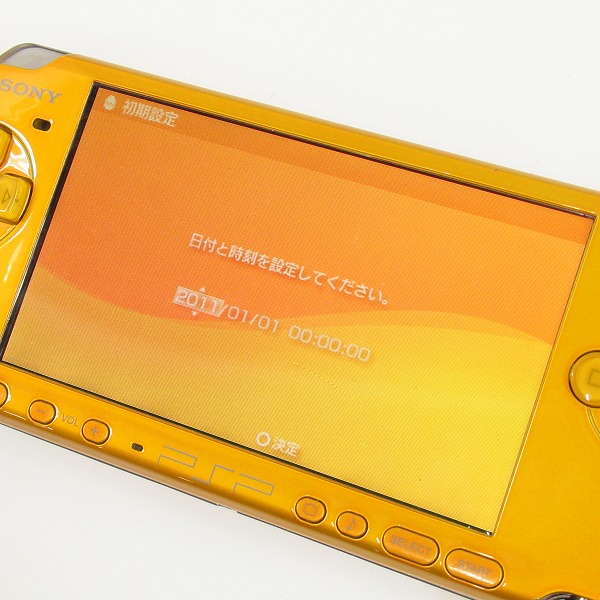 実際に弊社で買取させて頂いたSONY/ソニー PSP/プレイステーションポータブル 本体 PSP-3000 ブライト・イエロー【簡易動作確認済】の画像 1枚目