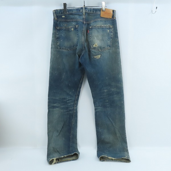 実際に弊社で買取させて頂いたLEVIS/リーバイス S501XX 大戦モデル 復刻 刻印034 ビッグE トルコ製 ダメージ/リペア加工 デニムパンツ/ジーンズ/W34の画像 1枚目