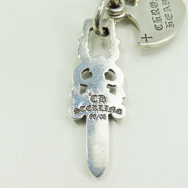 実際に弊社で買取させて頂いたCHROME HEARTS/クロムハーツ スリートリンケッツ ダイヤパヴェ ネックレストップの画像 2枚目