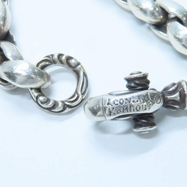 実際に弊社で買取させて頂いたLEONARD KAMHOUT/レナードカムホート シルクリンク ブレスレット 17リンクの画像 4枚目