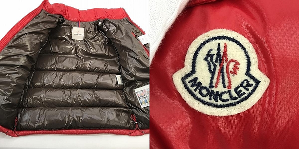 実際に弊社で買取させて頂いた【JPタグ】MONCLER/モンクレール MAYA/マヤ ダウンジャケット レッド D20914036605 68950/1の画像 8枚目