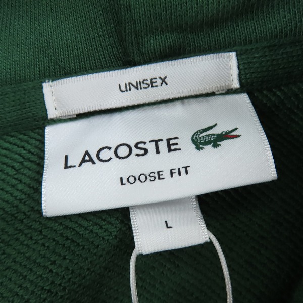 実際に弊社で買取させて頂いた【未使用】LACOSTE/ラコステ ワッペン フーディパーカー SH6404L/Lの画像 2枚目