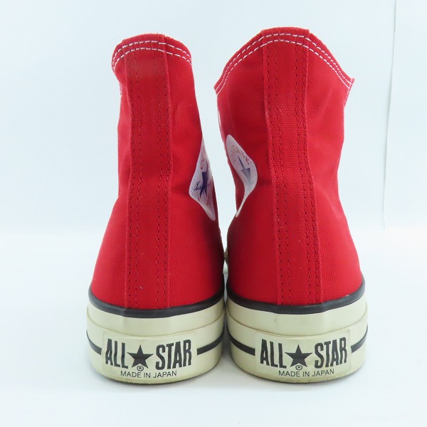 実際に弊社で買取させて頂いたCONVERSE/コンバース CANVAS ALL STAR J HI レッド スニーカー/8の画像 1枚目