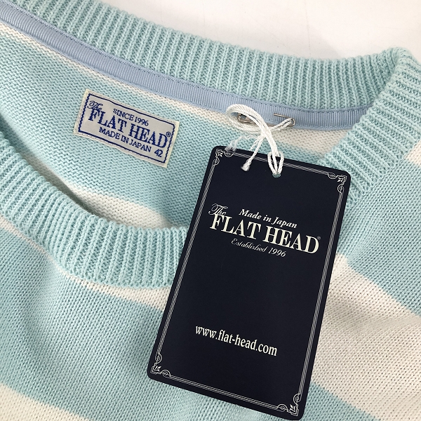 実際に弊社で買取させて頂いた【未使用】THE FLAT HEAD/フラットヘッド ボーダー ニット/セーター 42の画像 2枚目