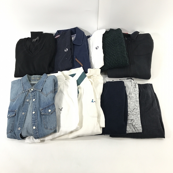 実際に弊社で買取させて頂いた【おまとめ】トミーヒルフィガー/フレッドペリー/シップス 等 ジップアップブルゾン/Tシャツ/ボタンシャツ 他