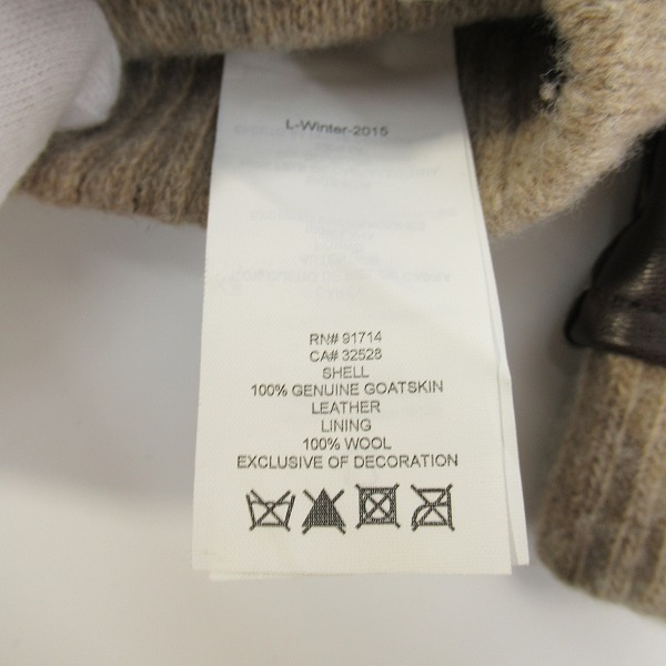 実際に弊社で買取させて頂いた【未使用】ARMANI EXCHANGE/アルマーニエクスチェンジ  レザー手袋 S/Mの画像 3枚目