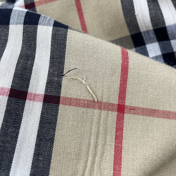 実際に弊社で買取させて頂いたBURBERRYS/バーバリーズ 裏地チェック柄 ステンカラーコートの画像 4枚目