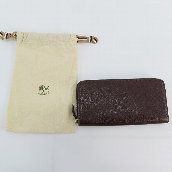 実際に弊社で買取させて頂いたIL BISONTE/イルビゾンテ STANDARD COLLECTION/スタンダードコレクション ジップアラウンド ロングウォレット/長財布の画像 9枚目