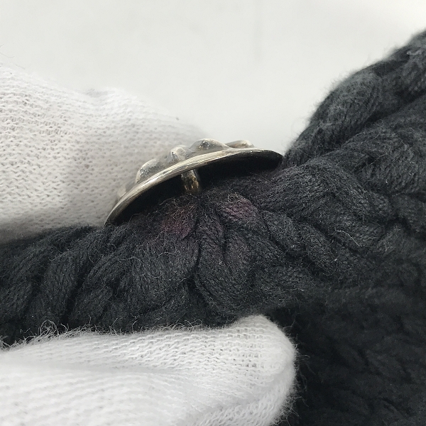 実際に弊社で買取させて頂いたCHROME HEARTS/クロムハーツ 1クロスパッチ/クロスボタン ニット帽/ビーニーの画像 6枚目
