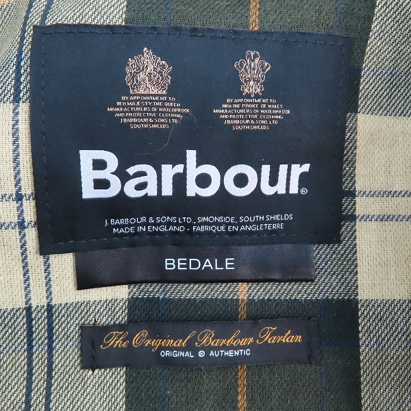 実際に弊社で買取させて頂いたBarbour/バブアー BEDALE WAX JACKET/ビデイルワックスジャケット 242MWX0018/38の画像 3枚目