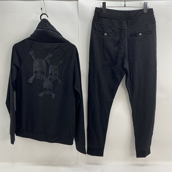 実際に弊社で買取させて頂いた【未使用】Roen/ロエン スウェット スカル セットアップ ジップアップパーカー/パンツ /Mの画像 1枚目