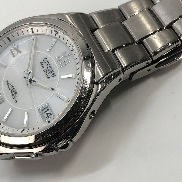 実際に弊社で買取させて頂いたCITIZEN/シチズン Eco-Drive/エコドライブ ATTESA/アテッサ 電波ソーラー 腕時計 H110-T011331の画像 6枚目
