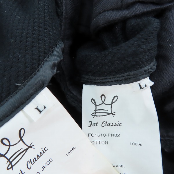 実際に弊社で買取させて頂いたFAT/エフエーティー コットン ジャケット/ショートパンツ セッツアップ ブラック FC1610-JK02/PN02 /Lの画像 3枚目