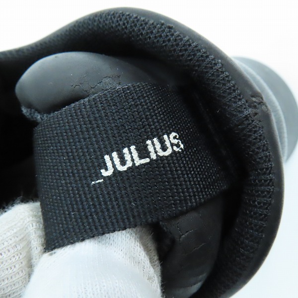 実際に弊社で買取させて頂いたJULIUS/ユリウス 17SS 7D.FEAR 厚底 レザー スニーカーの画像 5枚目