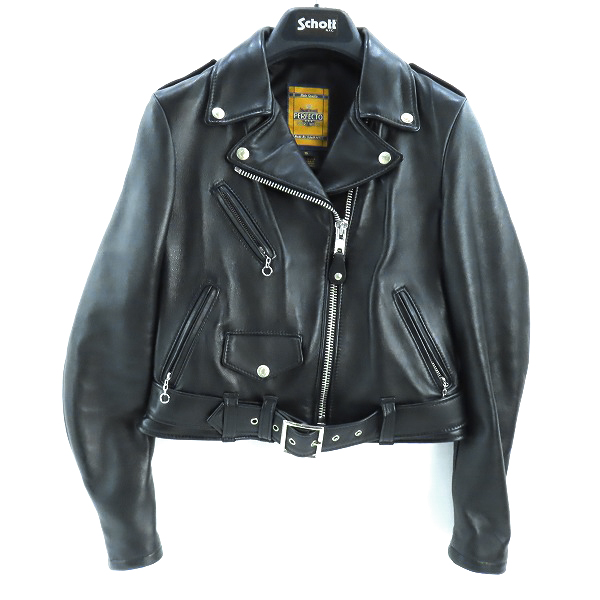 実際に弊社で買取させて頂いたSchott/ショット 218W WOMENS LAMB ONESTAR RIDERS/ラム ワンスター ダブルライダースジャケット 7197 7823950076/S