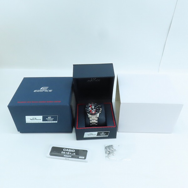 実際に弊社で買取させて頂いたCASIO/カシオ EDIFICE/エディフィス スクーデリア トロロッソ EFR-S567YTR【動作未確認】の画像 8枚目