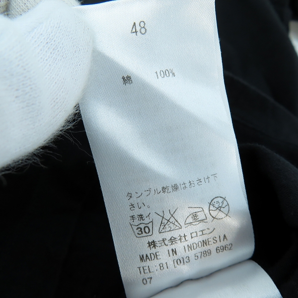 実際に弊社で買取させて頂いたRoen/ロエン スカル ボーン 長袖Tシャツ ブラック 48の画像 4枚目