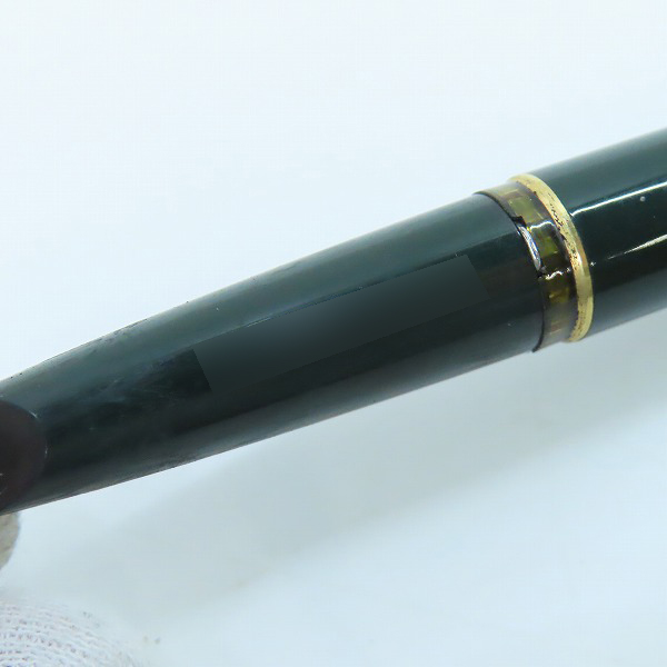 実際に弊社で買取させて頂いたMONTBLANC/モンブラン 万年筆 #121 ペン先750刻印 ダークグリーンの画像 9枚目
