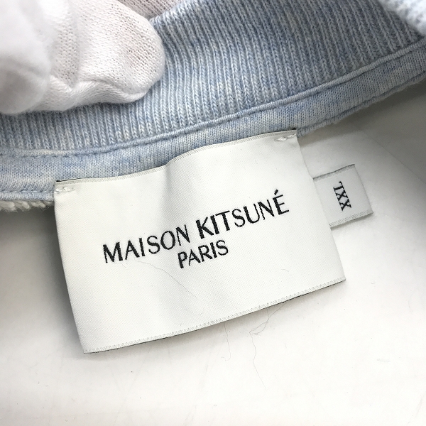実際に弊社で買取させて頂いたMAISON KITSUNE/メゾンキツネ バイブラントフォックスヘッド トレーナー/KM00305KM0001/XXLの画像 2枚目