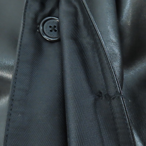 実際に弊社で買取させて頂いたCOACH/コーチ オールドコーチ 韓国製 レザーステンカラーコート XLの画像 4枚目