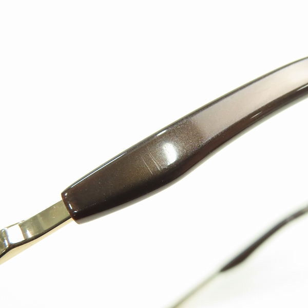 実際に弊社で買取させて頂いた999.9/フォーナインズ メタルブロウ ハーフリム チタン メガネフレーム/S-841Tの画像 7枚目