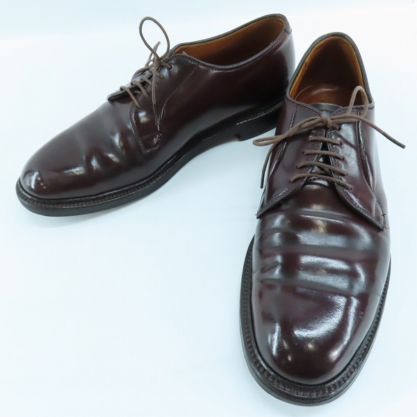 実際に弊社で買取させて頂いたALDEN/オールデン SHELL CORDOVAN LEATHER/シェルコードバンレザー プレーントゥ シューズ 990/8.5